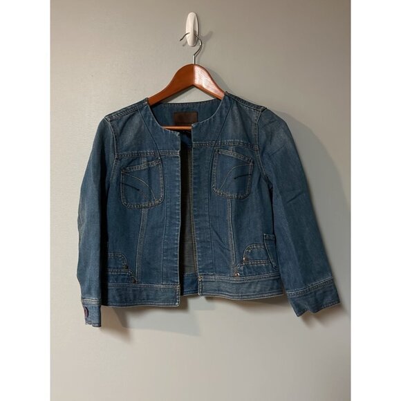 Womens Size M Calvin Klein Jean Jacket Blazer - Picture 1 of 7